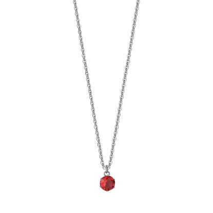 Picture of Silver necklace with red crystals from Luca Para, Italy