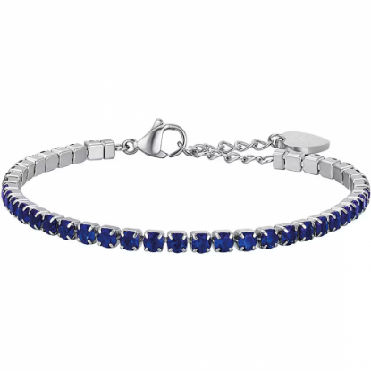 Picture of Silver bracelet with blue crystals from Luca Para, Italy