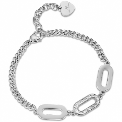 Picture of Silver bracelet with white crystals from Luca Para, Italy