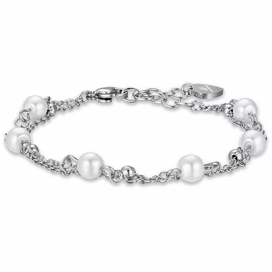 Picture of Silver bracelet with pearls from Luca Para, Italy