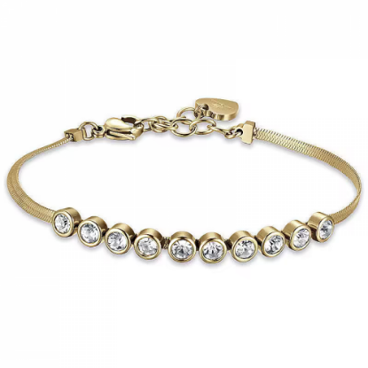 Picture of A golden bracelet with white stones from Luca Para, Italy