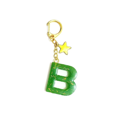 Picture of Letter B in green and glittery sequins
