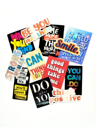 Picture of English phrases stickers (10 stickers)
