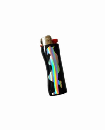 Picture of Black color lighter with mysterious character print