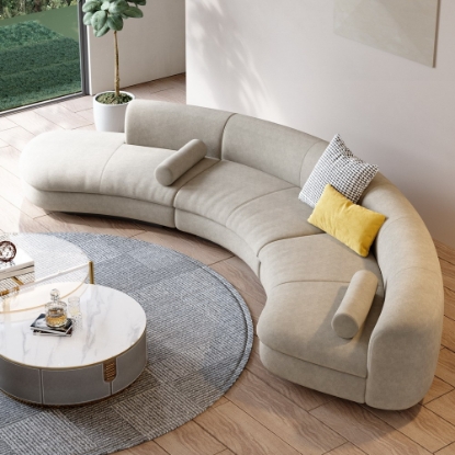 Picture of Modern and Luxurious Curved Sofa