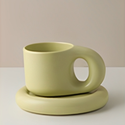 Picture of Coffee Cup with Ceramic Base (300 ml) - Green
