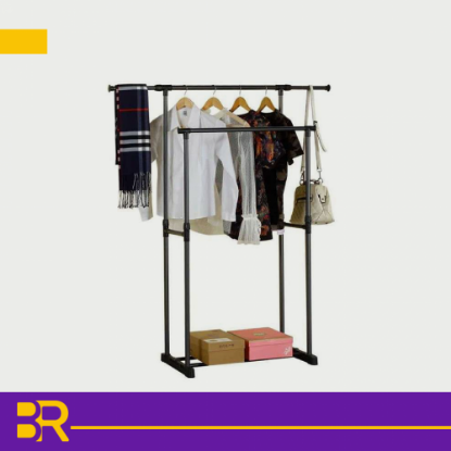 Picture of Black double clothes rack