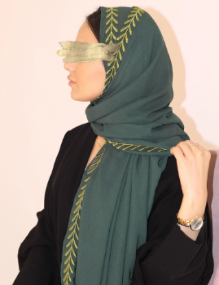 Picture of TA-238 dark green with light green embroidery