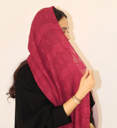 Picture of TA-236 hijab in burgundy color