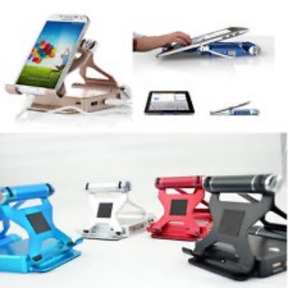 Picture of  Mobile and Tablets Foldable Holder Integrated With Portable Power Bank and Flashlight
